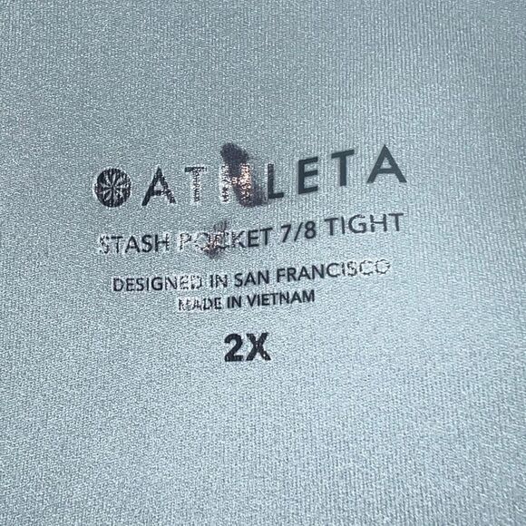 Athleta Salutation Stash Pocket Colorblock 7/8 Tight Green Plus Size 2X NWOT - Picture 7 of 9